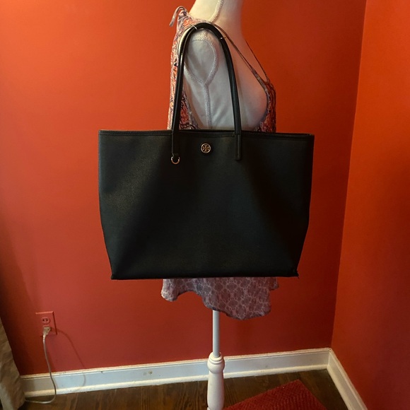 Tory Burch Black Leather Tote - Picture 2 of 16